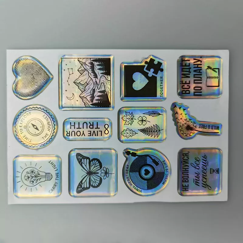 Holografik kubbeli etiket